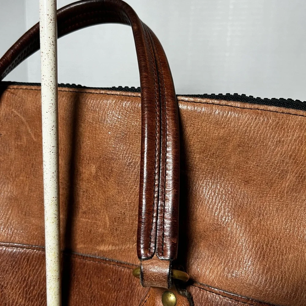 GLASER DESIGNS SAN FRANCISCO LEATHER and NYLON STADIUM Bag